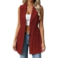 thumbnail image 1 of QQZ 2026 Summer Fall Women's Sleeveless Vest Tops - Lightweight Breathable Lined Trendy Casual Work Office Blazer - Pockets Women’s Jackets Fall Long Sleeve, 1 of 9