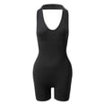 thumbnail image 1 of QQZ Halter Open Back Shapewear Bodysuit For Women, Ribbed Tummy Control Butt Lifter Mid Thigh Shaper For Backless Outfits Daily Wear, 1 of 8