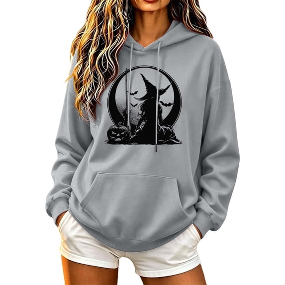 QQZ Oversized Hoodie Halloween Sweatshirts For Women, Ghost Pumpkin Boo Graphic Womens Halloween Shirts For Pumpkin Patch Halloween Party Casual Daily Wear
