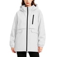 thumbnail image 1 of QQZ Oversized Hooded Zip Up Cardigan For Women, Long Sleeve Windproof Cardigan Sweaters For Women, Lightweight Fall Outfits For Travel Business Casual Outdoor Daily Wear, 1 of 9