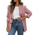 thumbnail image 1 of QQZ Oversized Long Lapel Two Button Blazer Women, Lightweight Cardigans For Women Trendy, Business Office Travel Weekend Daily Outfits, 1 of 5