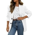 thumbnail image 1 of QQZ Oversized Long Lapel Two Button Blazer Women, Lightweight Cardigans For Women Trendy, Business Office Travel Weekend Daily Outfits, 1 of 5