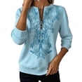 thumbnail image 1 of QQZ Quarter Zip Pullover Sweatshirt For Women, Printed V Neck Sweatshirts Fleece Long Sleeve Women's Fashion Hoodies & Sweatshirts, 1 of 7