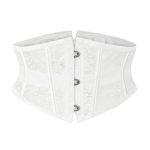 QQZ Sheer Lace Waist Cincher Corset For Women, Tummy Control Shapewear Women, Steel Boned Waspie Plus Size Corset Top For Daily Outfit, Halloween, Club Party And Cosplay