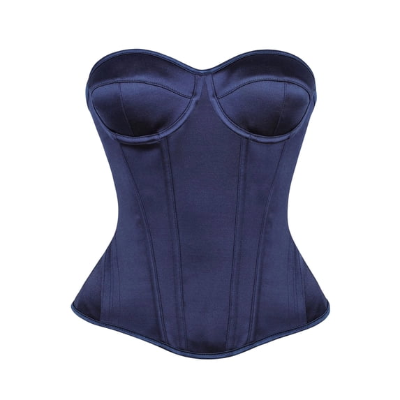 QQZ Strapless Sweetheart Boned Satin Corset Top For Women, Tummy Control Shapewear Women, Plus Size Strapless Corset For Cosplay, Club Outings And Themed Parties