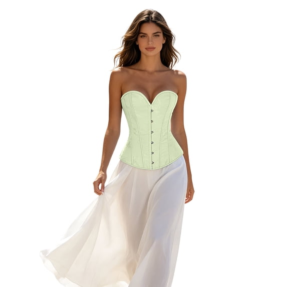 QQZ Strapless Sweetheart Corset Top For Women, Jacquard Tummy Control Shapewear Women Plus Size Corset For Cosplay Party Daily Outfit