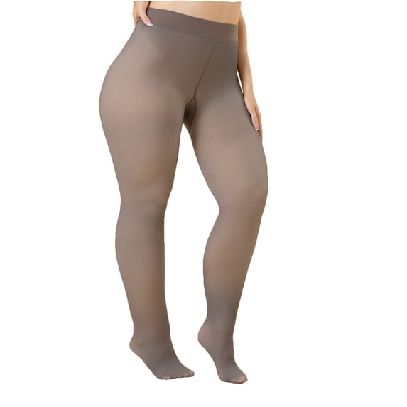 QQZ Women's Fleece Lined Thermal Tights, High Waist Base Layer Leggings, Moisture-Wicking Heat Retention Pantyhose for Cold Weather Skiing Layering Warmth