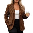 thumbnail image 1 of QQZ Women's Lapel Collar Plaid 2 Button Boyfriend Blazer Suit Work Office Blazer Jacket Single Button Blazers For Women Women’s Jackets Fall Long Sleeve, 1 of 8