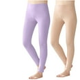 thumbnail image 1 of QQZ Women's Thermal Elastic Waist Base Layer Leggings 2 Pack, Winter Warm Long John Bottoms, Moisture-Wicking Heat Retention Pants for Cold Weather Skiing Layering Warmth, 1 of 2
