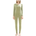 thumbnail image 1 of QQZ Women's Thermal Underwear Long John Set, Round Neck Base Layer Top & Full Length Leggings, Moisture-Wicking Heat Retention Outfit for Cold Weather Skiing Layering Warmth, 1 of 5