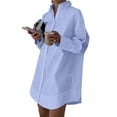 thumbnail image 1 of QQZ Womens Button Down Shirt Dresses Casual Long Sleeve Collared Shirts Oversized Blouse Tops 2026, 1 of 7
