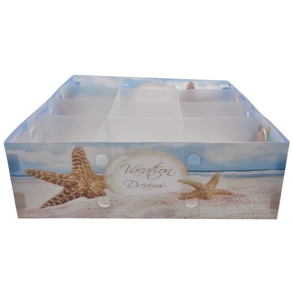 QQbed 2 Pack 12 Grid Cells Closet Drawer Storage Organizer Box with Dividers