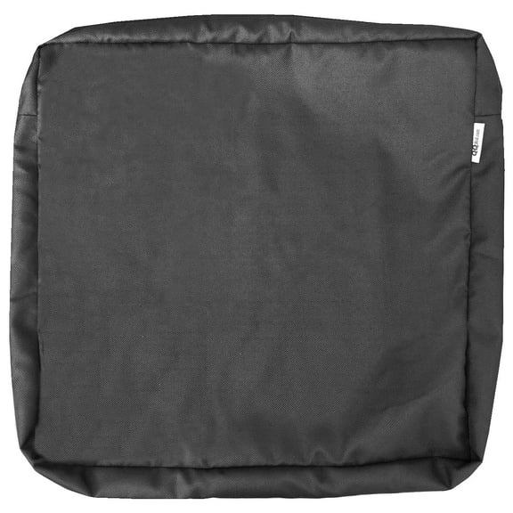 QQbed 2 Pack Space Gray 24"x22"x4" Washable Covers for Outdoor Patio Seat Cushions