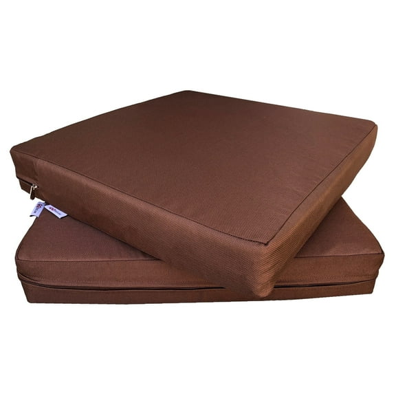 QQbed 2 Pack Washable 18"X16"X4" Memory Foam Platform Set Cushions for Outdoor Patio Seats