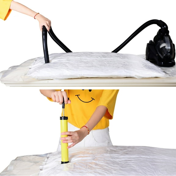 QQbed 25 Pack Large Double Seal Waterproof Vacuum Storage Bags 35"x28" (90x70cm) Reduces Size by up to 80%