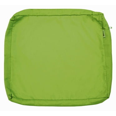 QQbed 4 Pack Green 20"x18"x4" Washable Covers for Outdoor Patio Seat Pillow Cushions