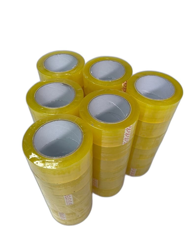 QQbed Heavy Duty Clear Sticky Carton Sealing Packing Tape | 36 Roll Box 2.2 M 2" x 110 yards