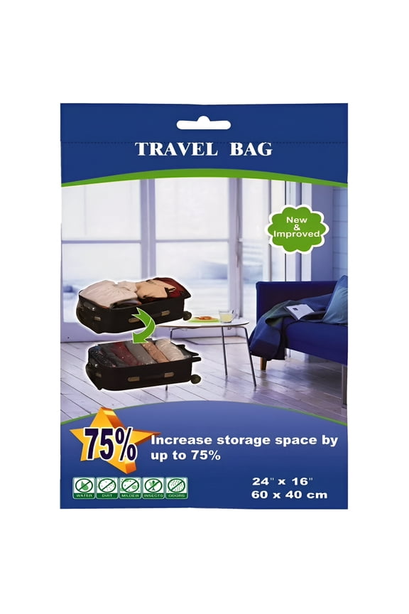 Lucky Number 777 Clear Reusable Travel Bags Combo: x7 Large 30"x26" Roll Up Travel Bags + x7 Small 24"x16" Roll Up Travel bags + x7 TSA Bags 8"x 6" (Quart Size)