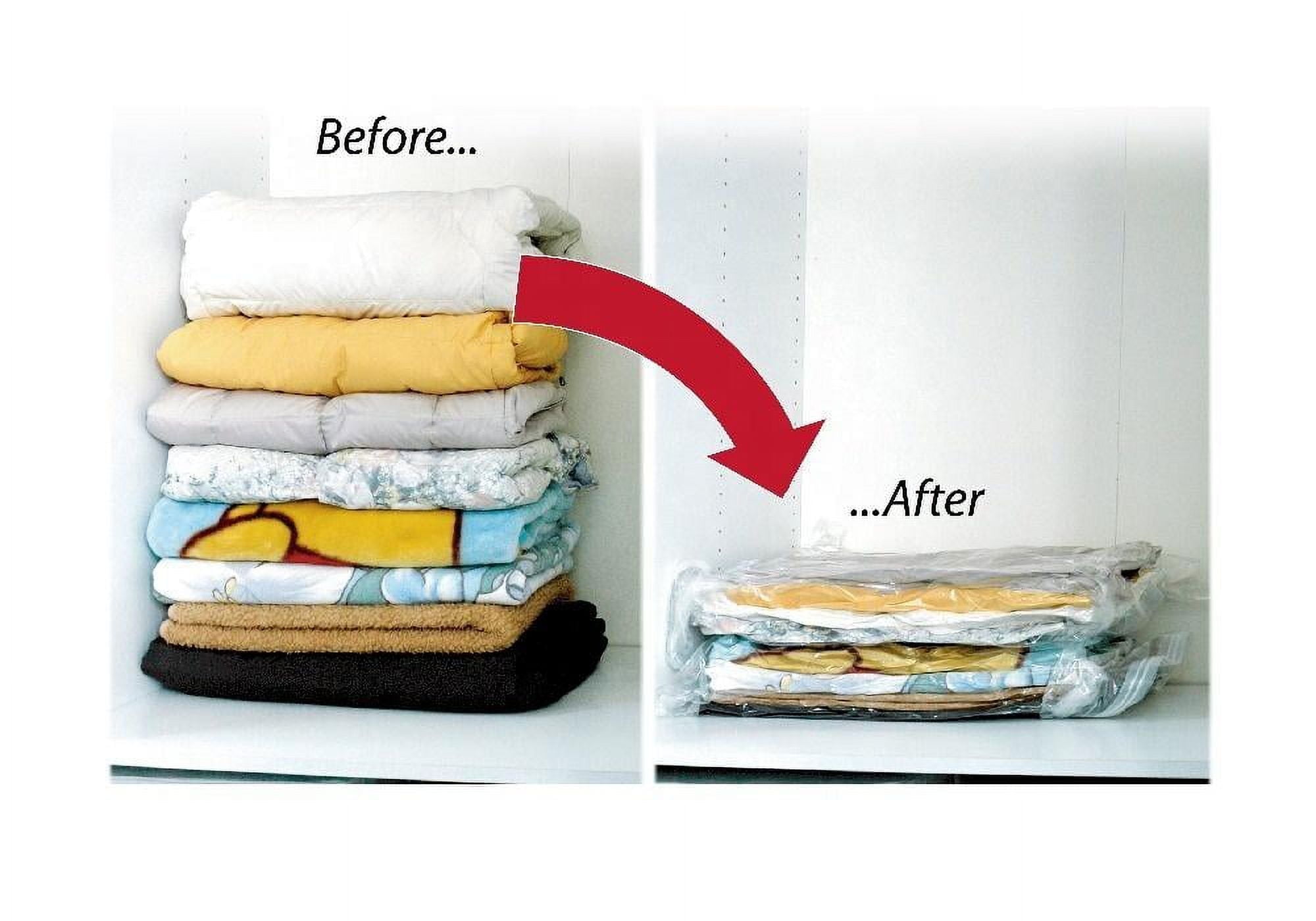 QQbed XL 20 Pack Double Seal Waterproof Vacuum Storage Bags 47"x32" (120x80cm) Reduces Size by up to 80%