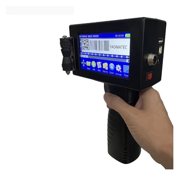 QR Bar Batch Code Date Number Logo Expiry Date Label Plastic Bottle Online Mask Hand Jet Handheld Thermal Inkjet TIJ Printer