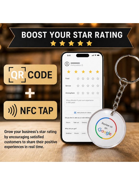 QR Code Keychain for Instant Customer Feedback 6.73 x 2.05 x 0.98 Inches 0.04 lbs
