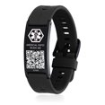 QR Code Medical ID Bracelet for Women Men, Silicone Adjustable Medical