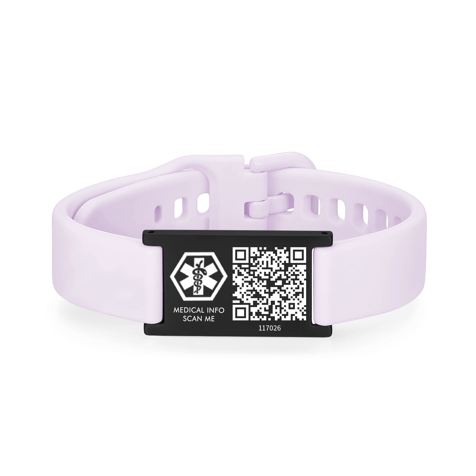 QR Code Medical ID Bracelet for Women Men, Silicone Adjustable Medical