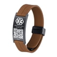 QR Code Medical ID Bracelet for Women Men, Silicone Adjustable Medical ...