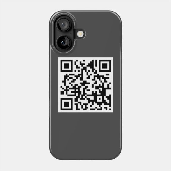 QR Code Never Gonna Give You Up Funny Prank Case for Apple iPhone 11 to 17