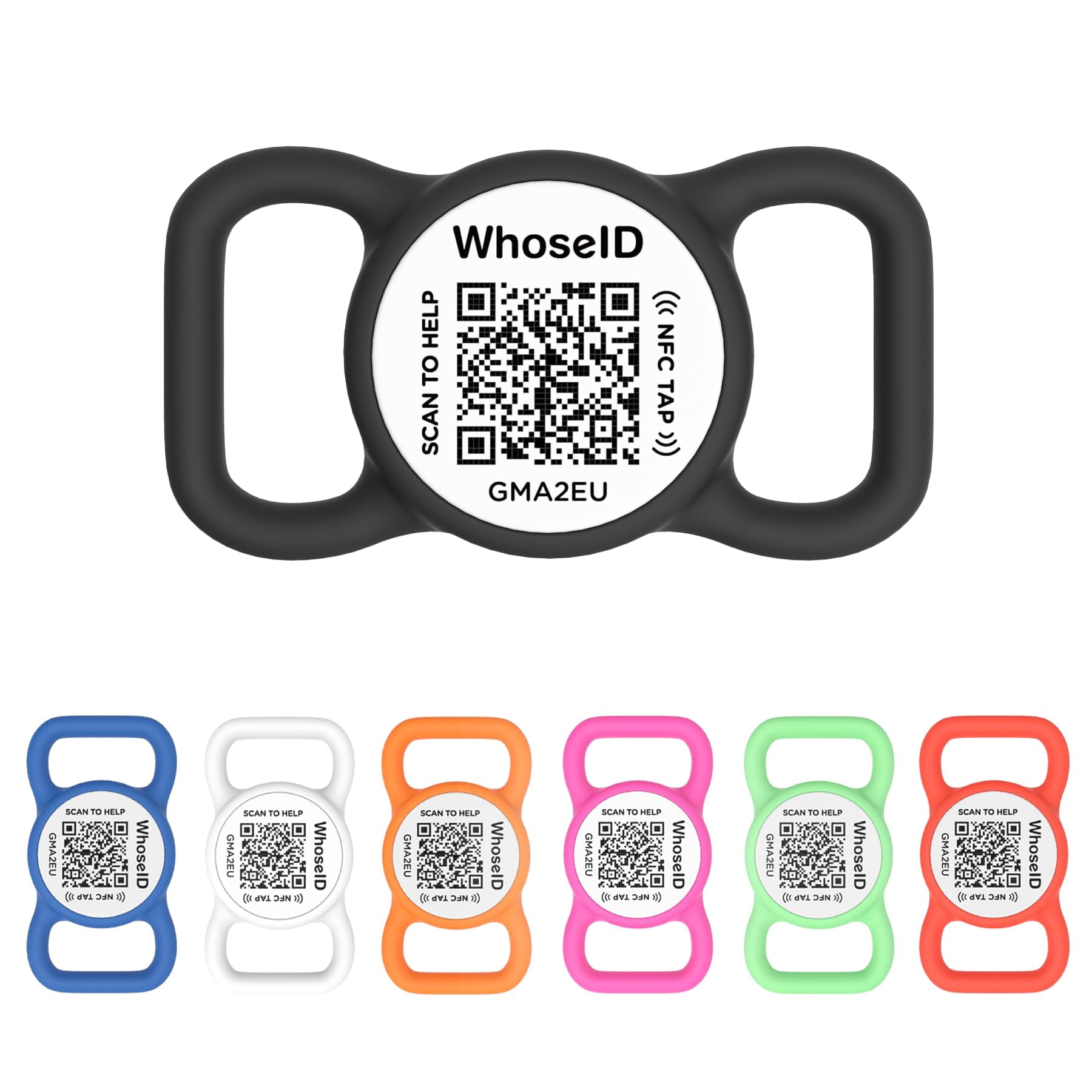 QR Personalized Pet ID Dog Tags, Silent Silicone QR Code ID Tags, Send ...