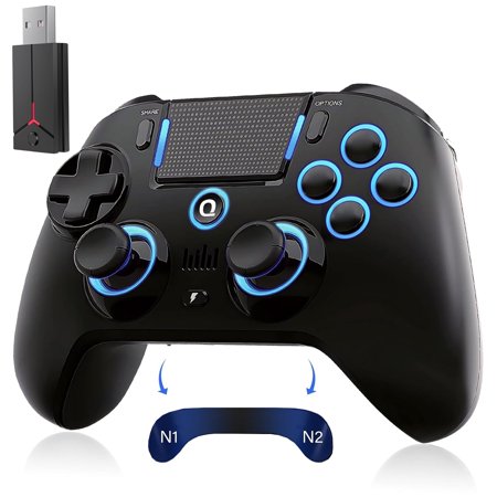 QRD Spark N5 Wireless Controller for PS5/Slim/Pro/Windows PC/Steam Deck, Pro Controller with Hall Joysticks/Hall Triggers/RGB Lighting, Turbo Speed Up, Work for PS5 PS4 PS3 IOS Android