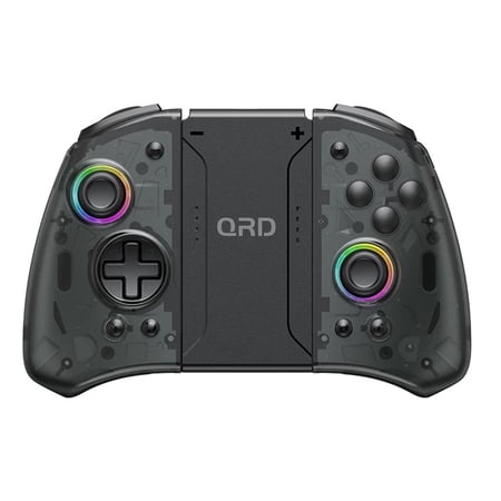 QRD Stellar T5 Wireless Joypad for OLED/PC/IOS/Android switch controller with 6-Axis Gyro & 8 Colorful LED Light Multi-mode Turbo Function