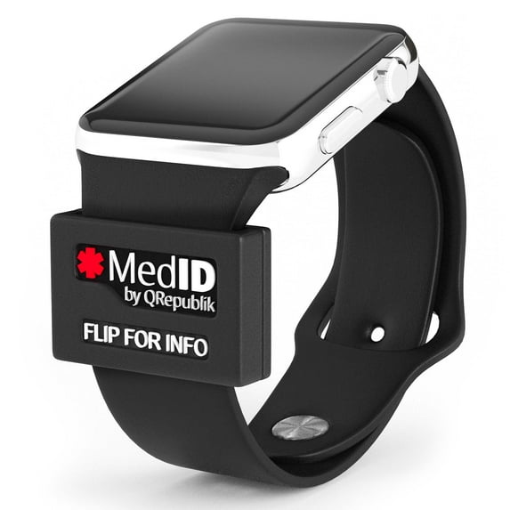 QRepublik Medical ID Sleeve, Fits Apple Watch, Fitbit, Samsung, Garmin - QR Profile