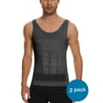 thumbnail image 1 of QRIC 2 Pack Men Slimming Body Shaper Vest Chest Compression Shirts Abs Abdomen Slim Tank Top Undershirt Shapewear Tank Top for Men, 1 of 8