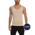 thumbnail image 1 of QRIC 2 Pack Men Slimming Body Shaper Vest Chest Compression Shirts Abs Abdomen Slim Tank Top Undershirt Shapewear Tank Top for Men, 1 of 8