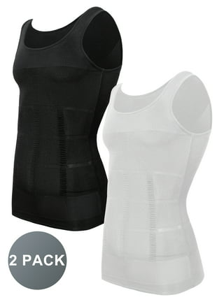 Mens Slimming Body Shaper Belly Chest Compression Vest Girdle T
