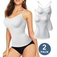 thumbnail image 1 of QRIC 2 Pack Shapewear Tops for Women Tummy Control Body Shaper Cami With Built-in Bra, 1 of 6