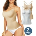 thumbnail image 1 of QRIC 2 Pack Shapewear Tops for Women Tummy Control Body Shaper Cami With Built-in Bra, 1 of 6