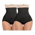 thumbnail image 1 of QRIC 2-Pack Tummy Control Panties for Women Shapewear Butt Lifter Short High Waist Trainer Corset Slimming Body Shaper Underwear - Black/Black (XS-3XL), 1 of 6