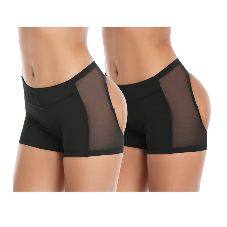QRIC 2 Pack Women Butt Lifter Body Shaper Tummy Control Panties Booty  Enhancer Boyshorts Shapewear Underwear （S-3XL）