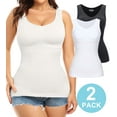 thumbnail image 1 of QRIC 2-Pack Women Cami Shapewear with Built in Bra Tummy Control Tank Top Undershirts Body Shaper, 1 of 9