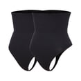 thumbnail image 1 of QRIC 2 Pack Women High Waist Tummy Control Panties Sexy Thong Panty Slimming Shapewear, 1 of 7
