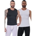thumbnail image 1 of QRIC 2 Packs Men's Muscle Sleeveless Workout Tank Tops Athletic Gym Bodybuilding Training Compression Shirt, 1 of 9
