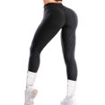 thumbnail image 1 of QRIC High Waisted Yoga Pants for Women Tummy Control Butt Lifting Workout Leggings Tik Tok Textured Yoga Pants Black L, 1 of 5