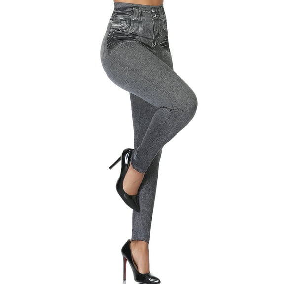 QRIC Jeggings for Women High Waist, Stretchy Jeans Slim Fit Leg Pull on Jean, Soft Breathable Cotton Blend