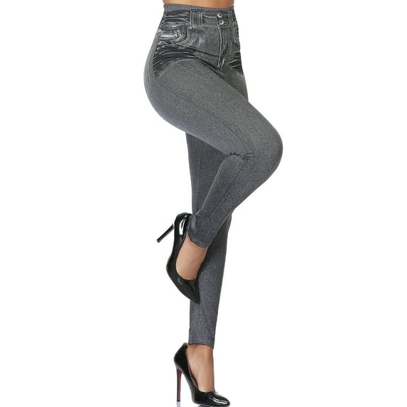 QRIC Jeggings for Women High Waist, Stretchy Jeans Slim Fit Leg Pull on Jean, Soft Breathable Cotton Blend