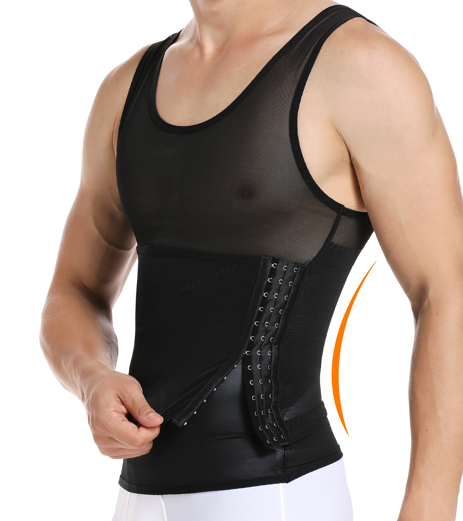 Men Body Slimming Tummy Shaper Underwear Waist Girdle Shirt Vest Shirt Tank  Tops