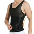 thumbnail image 1 of QRIC Men Body Shaper Slimming Vest Tight Tank Top Compression Shirt Tummy Control Underwear Moobs Binder, 1 of 6