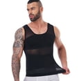 thumbnail image 1 of QRIC Men's Compression Shirt Body Shaper Slimming Workou Vest Tight Tummy Underwear Tank Top, 1 of 9