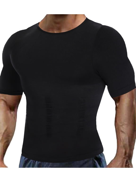 Men's Compression Shirt Undershirt Slimming Tank Top Workout Vest Abs Abdomen Slim Body Shaper